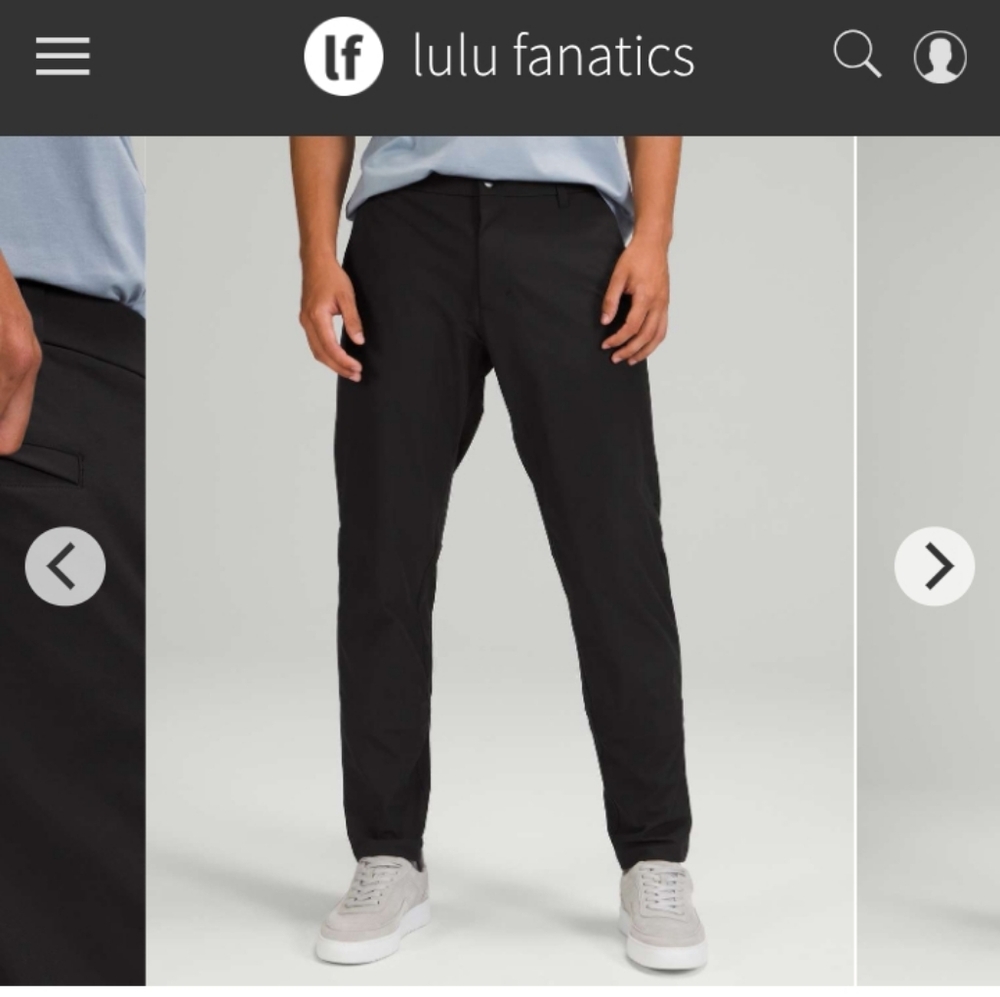 NWOT: LULULEMON ATHLETICA, COMMISSION PANT CLASSIC 32"Wx25"L *WARPSTREME.